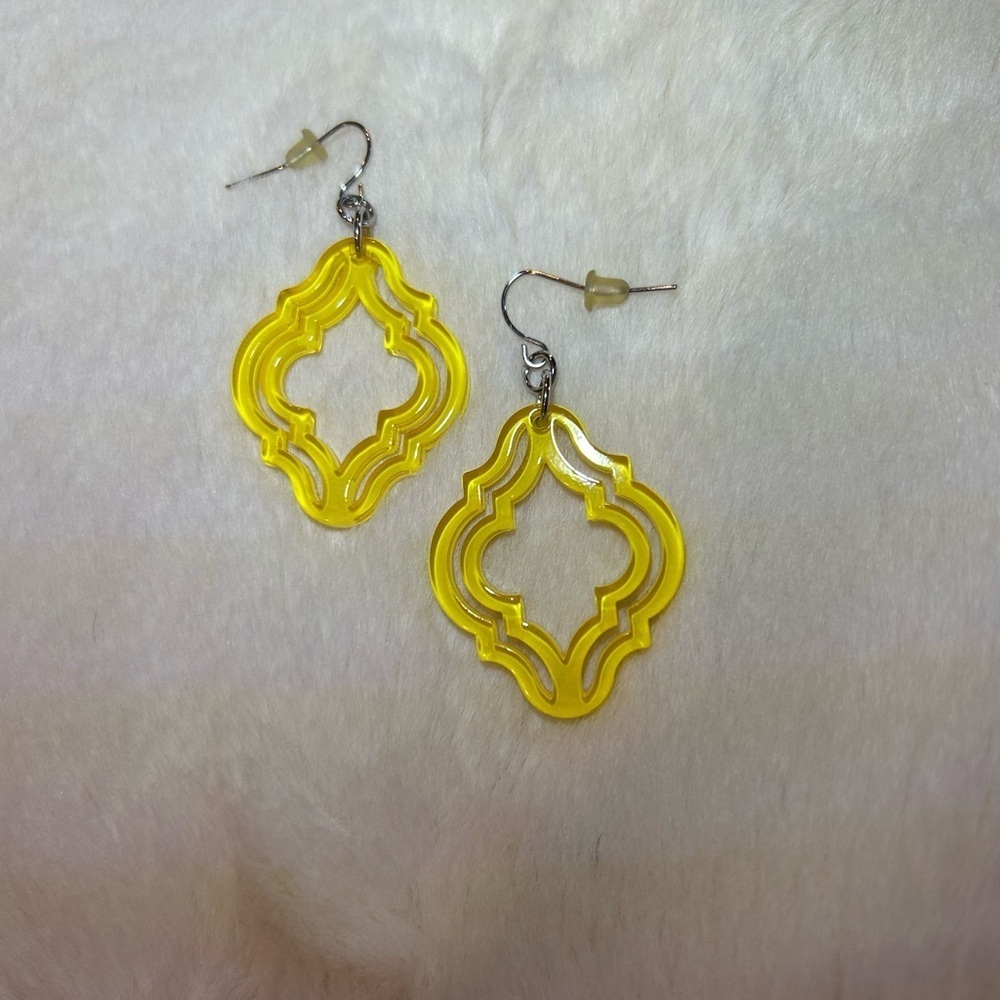 Yellow Dangle Earrings